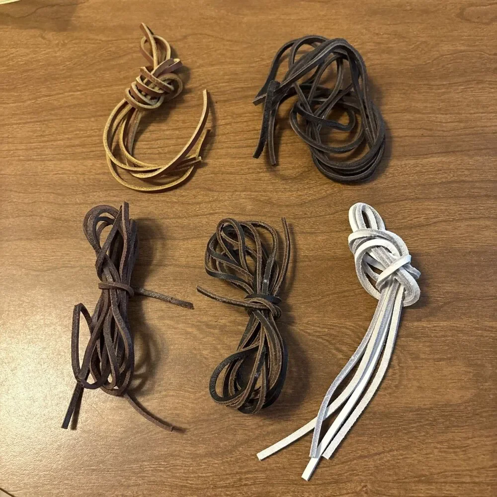 Odd Lot Leather Cords Various Lengths And Colors 8 Cords Crafting Projects